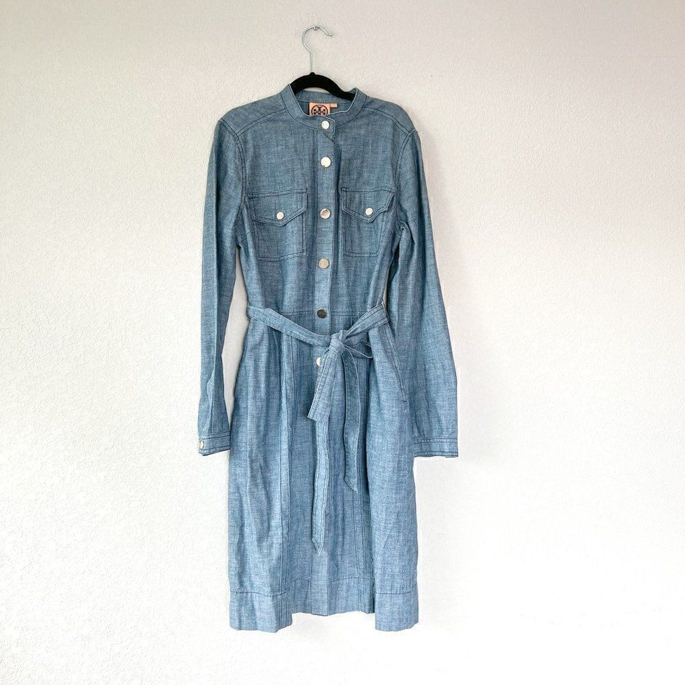 Tory Burch Chambray Shirt Dress, Size 2